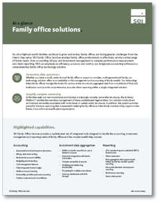 SEI Archway Family Office Solution Overview SEI Archway Family Office Solution Overview
