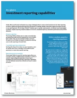 Investment Reporting Functionality