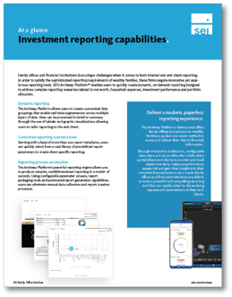Investment Reporting Functionality