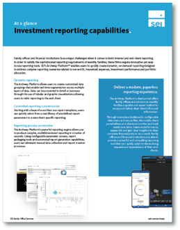 Investment Reporting Functionality Investment Reporting Functionality