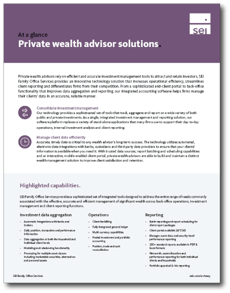 SEI Archway Private Wealth Advisor Solution Overview