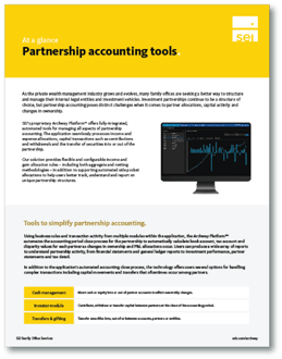 Partnership Accounting Functionality Partnership Accounting Functionality